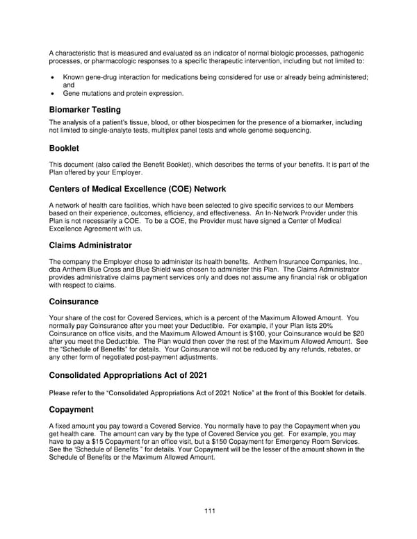 Anthem Blue Access PPO Option 23 with Rx Option T3 IN PPO Large 96R4 01 01 2025 L12026M001 L12026 English EOC CY - Page 112