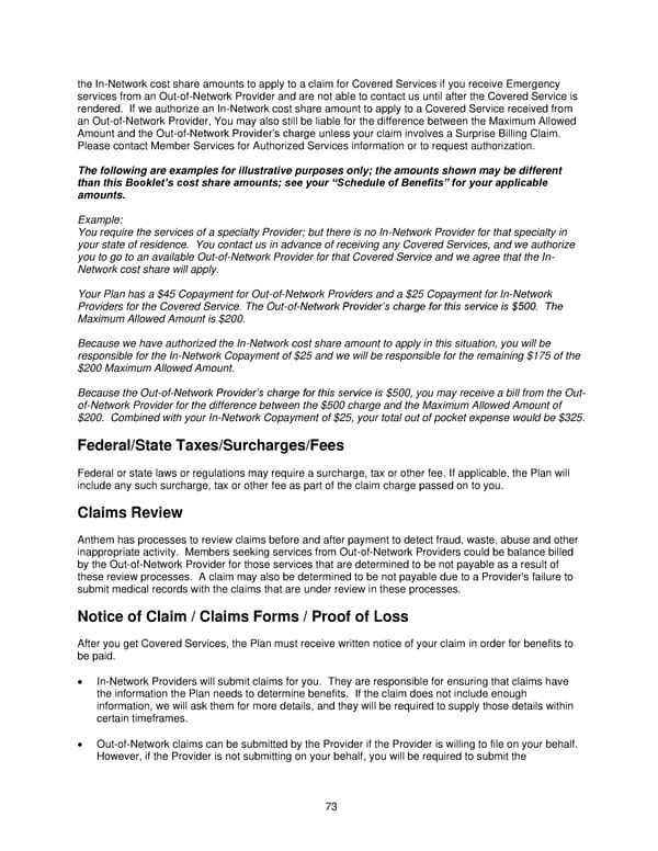 Anthem Blue Access PPO HSA Option E6 IN PPO Large 96R6 01 01 2025 L12026MR02 L12026 English EOC CY - Page 74