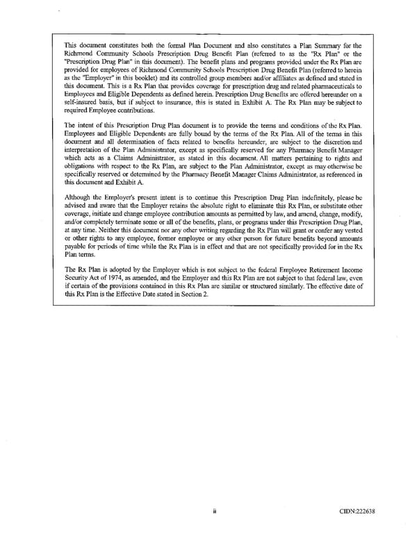 Richmond Community Schools Prescription Drug Benefit Plan - Page 2