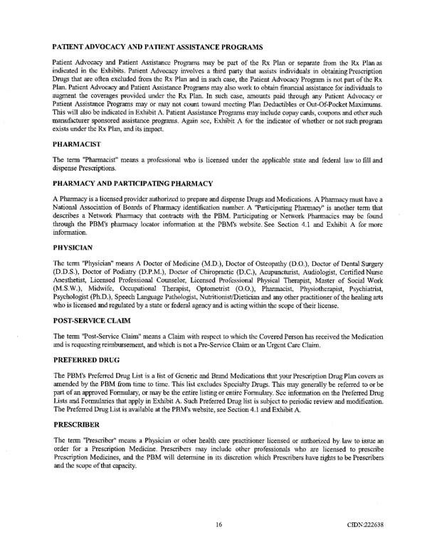 Richmond Community Schools Prescription Drug Benefit Plan - Page 20