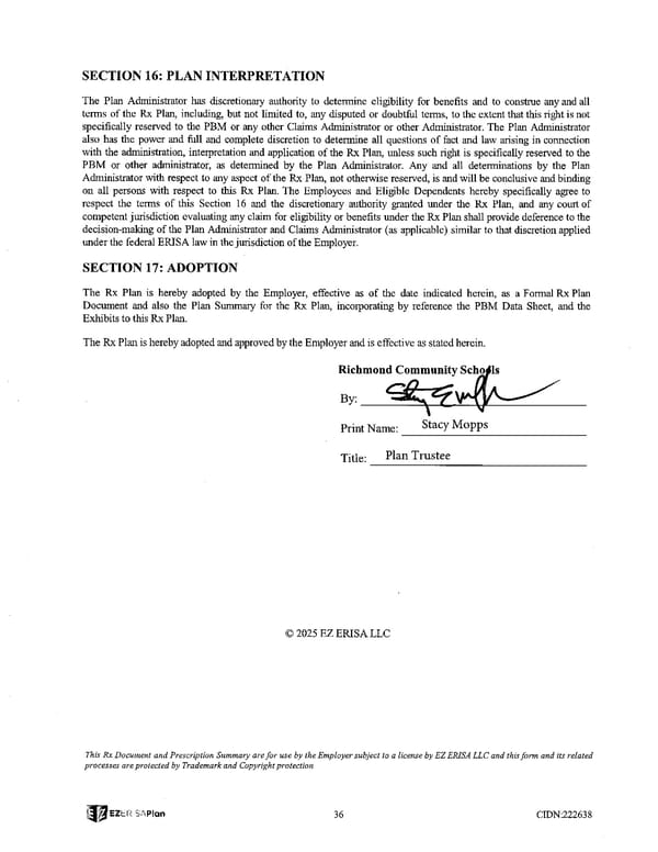 Richmond Community Schools Prescription Drug Benefit Plan - Page 40
