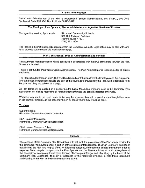 Dental and Vision Plan Document for Richmond Community Schools - Page 43