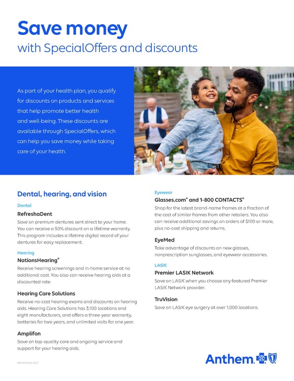 Health Plan Discounts and Offers - Page 1
