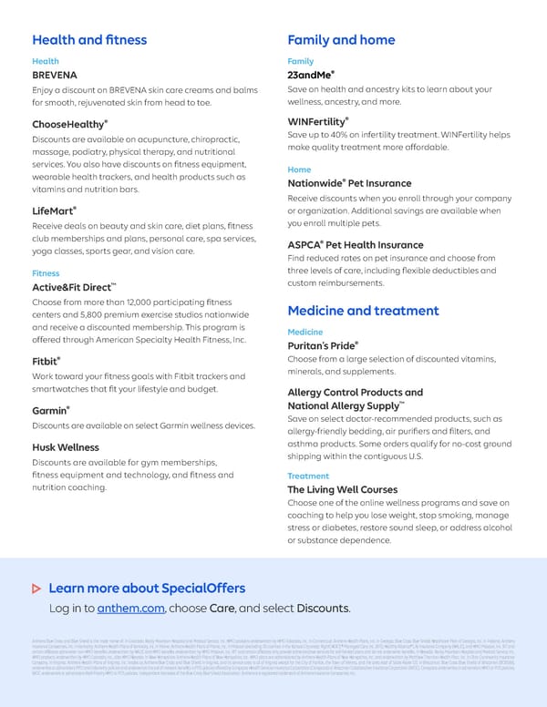 Health Plan Discounts and Offers - Page 2