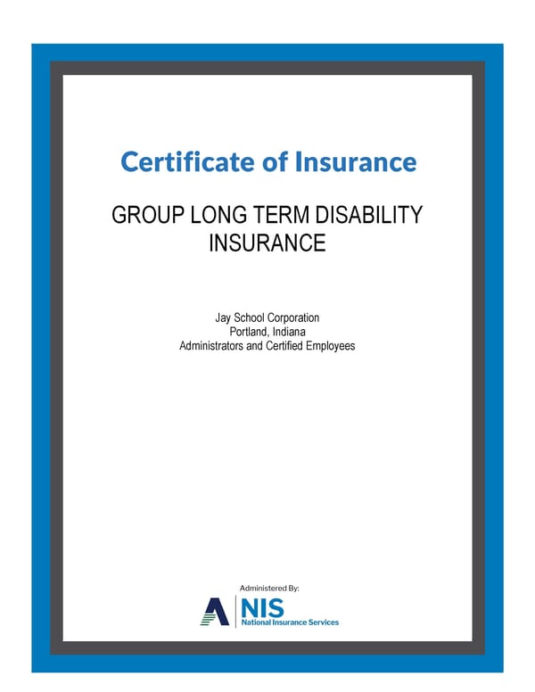 LTD Certificate - Administrators and Certified Employees - Page 1