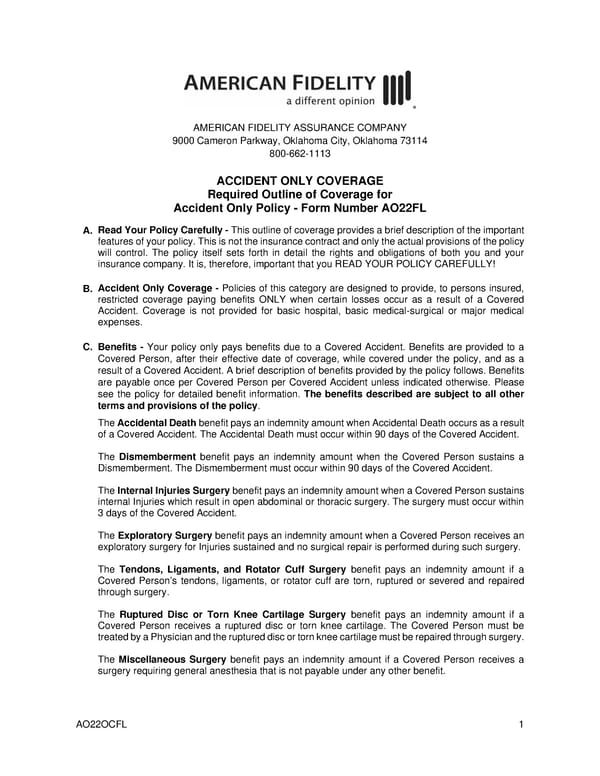 Accident Insurance Overview Level 4 - Page 5