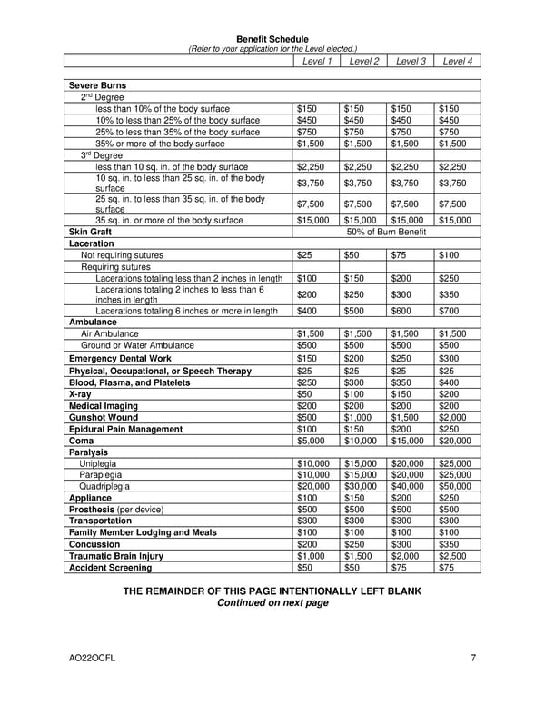 Accident Insurance Overview Level 4 - Page 11