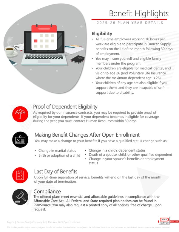 Duncan Supply Company Benefit Guide 2025 - Page 5