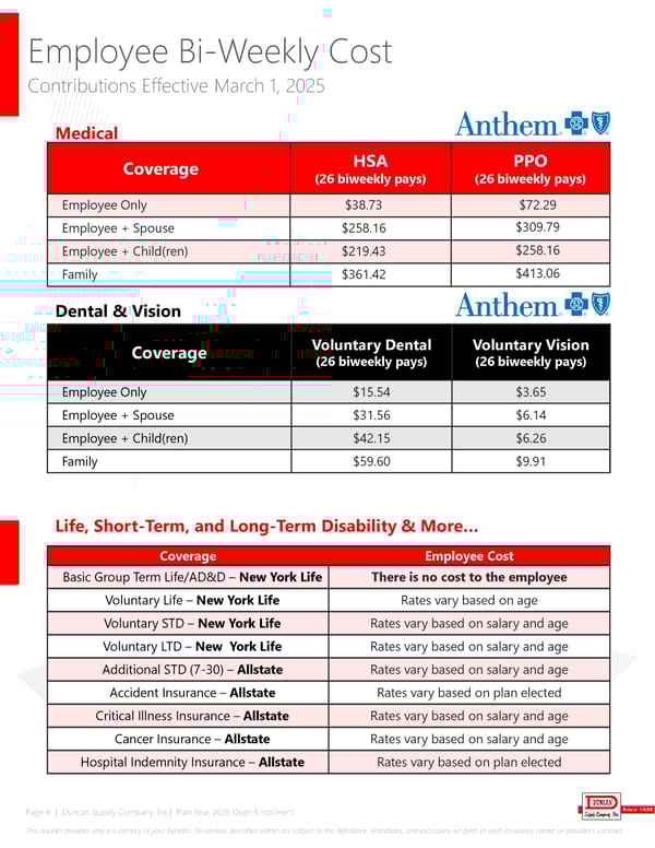 Duncan Supply Company Benefit Guide 2025 - Page 6
