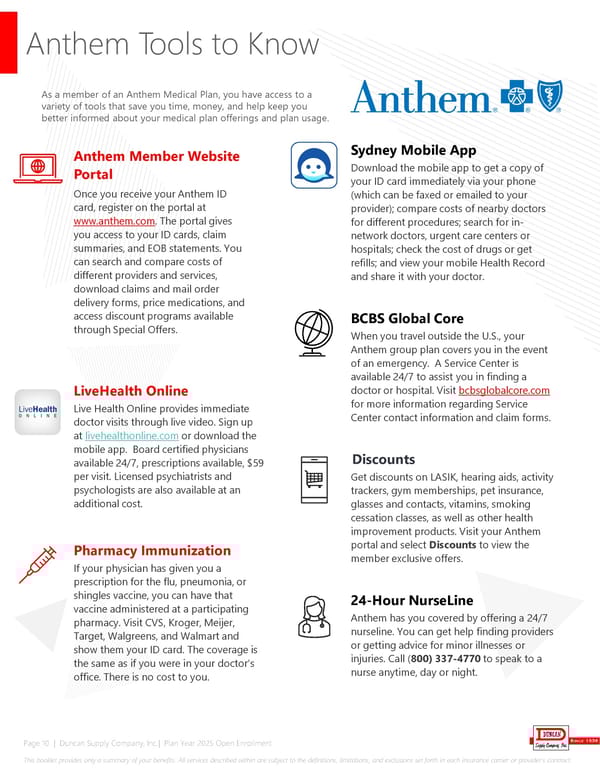 Duncan Supply Company Benefit Guide 2025 - Page 10