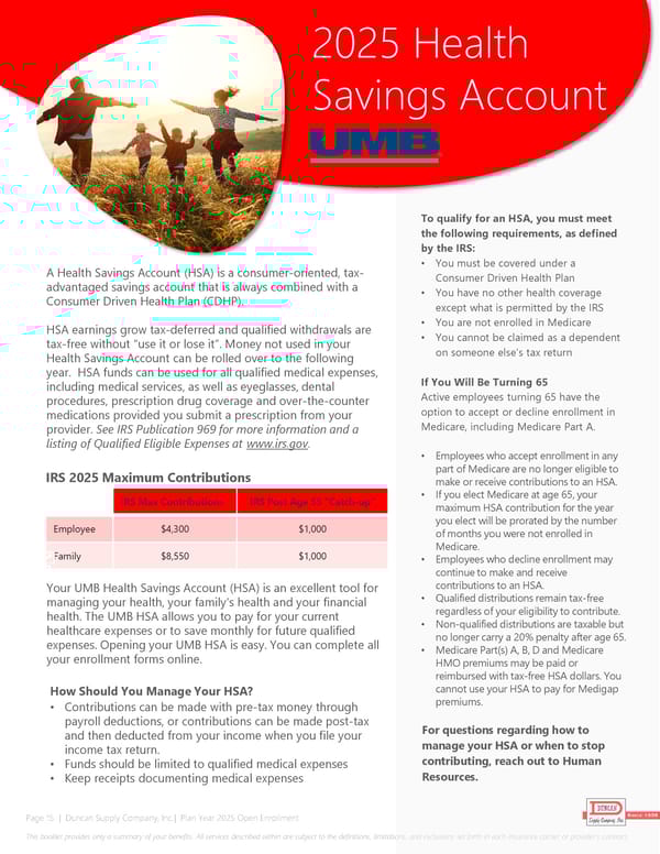 Duncan Supply Company Benefit Guide 2025 - Page 15