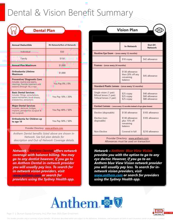 Duncan Supply Company Benefit Guide 2025 - Page 17