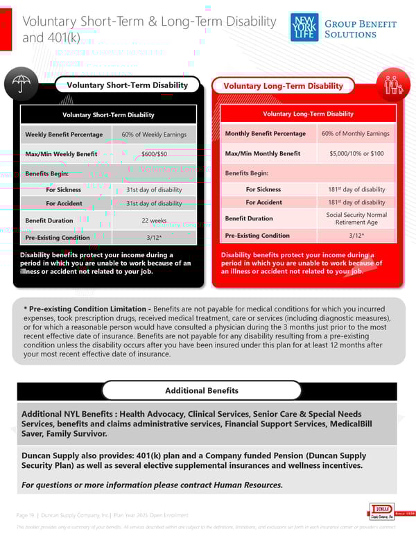 Duncan Supply Company Benefit Guide 2025 - Page 19