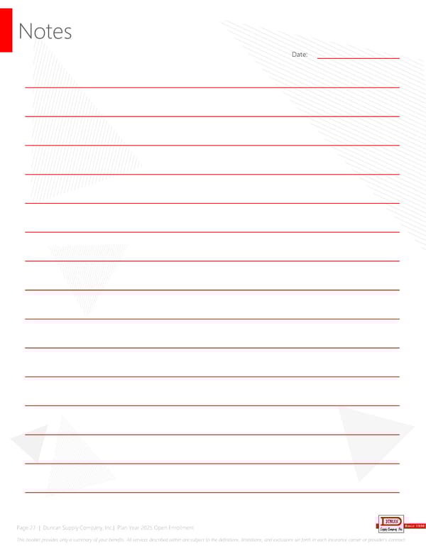 Duncan Supply Company Benefit Guide 2025 - Page 27