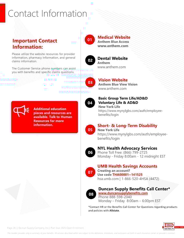 Duncan Supply Company Benefit Guide 2025 - Page 28