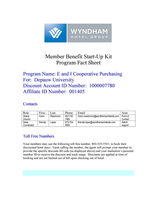 Wyndham Hotel Group - Page 1