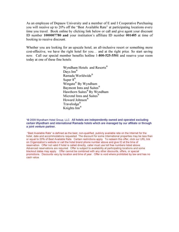 Wyndham Hotel Group - Page 5