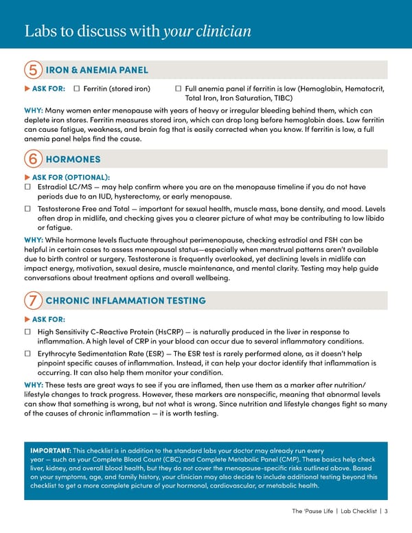 The 'Pause Life: Lab Checklist - Page 3
