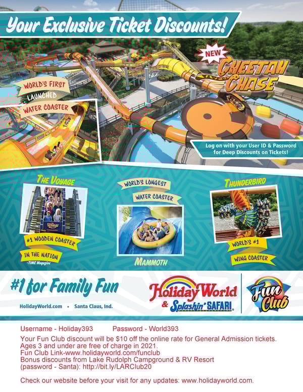 Exclusive Ticket Discounts for Holiday World & Splashin' Safari - Page 1