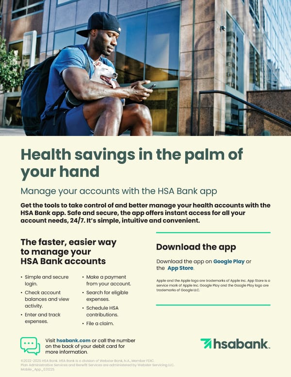 Manage Your Health Accounts with the HSA Bank App - Page 1