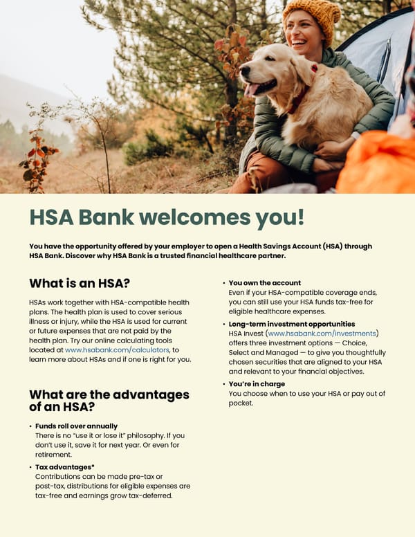 Introduction to Health Savings Accounts (HSA) with HSA Bank - Page 1