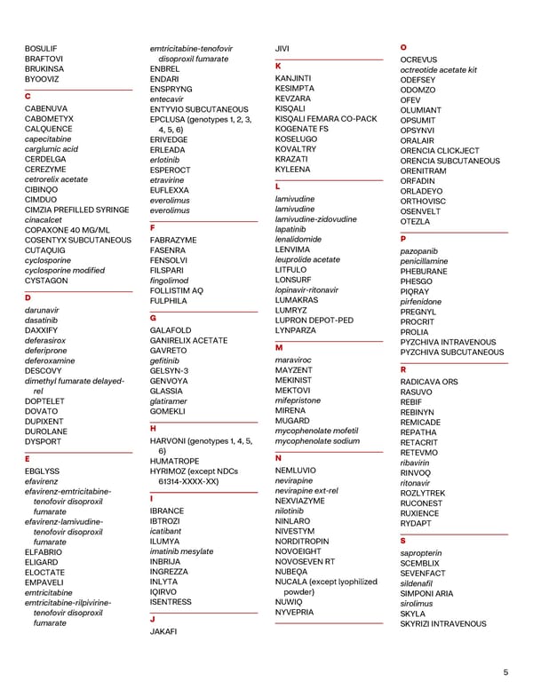 CVS Caremark Advanced Control Specialty Formulary Guide - Page 5