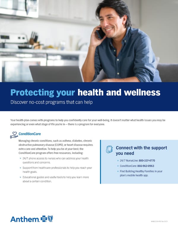 Health and Wellness Support Programs - Page 1