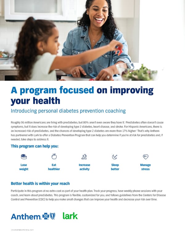 Personal Diabetes Prevention Coaching Program - Page 1