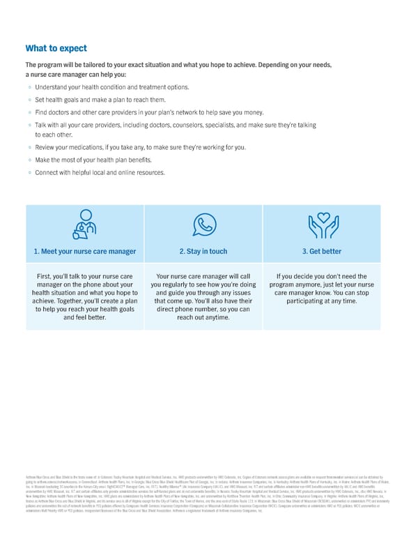 Anthem Care Management Program Overview - Page 2