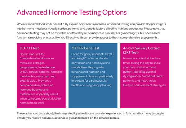 Women's Hormone & Lab Testing Guide - Page 9