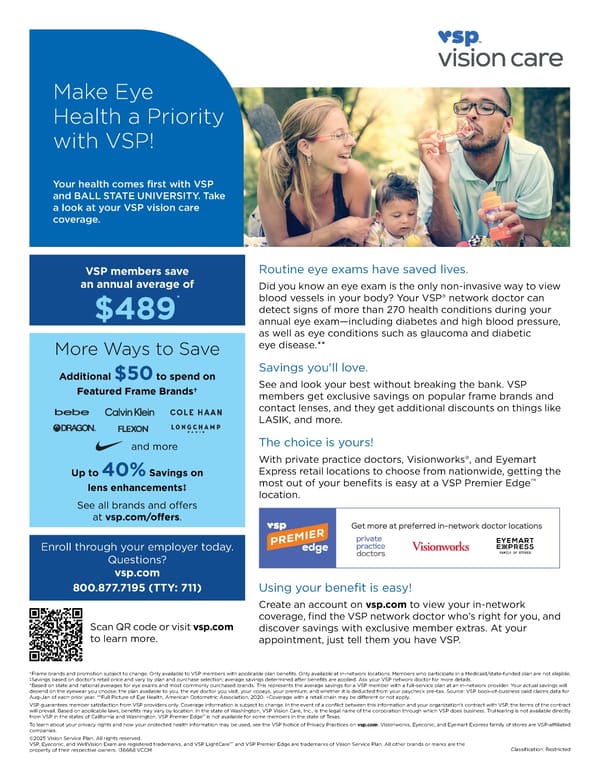 Vision Plan Summary - Page 1