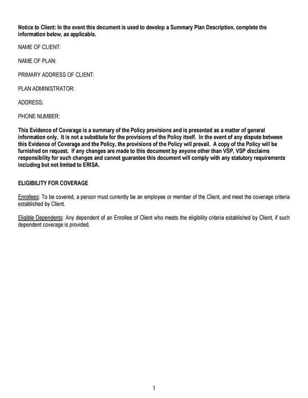 Certificate of Coverage - Page 2