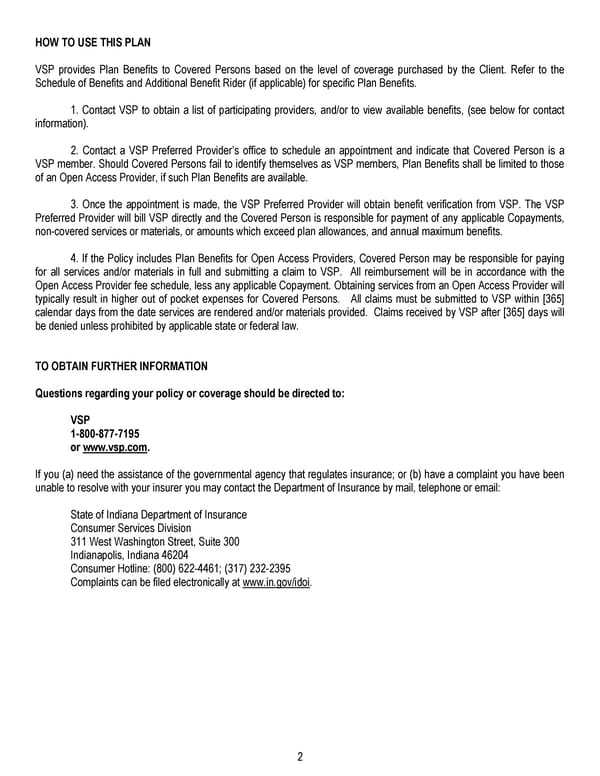 Certificate of Coverage - Page 3