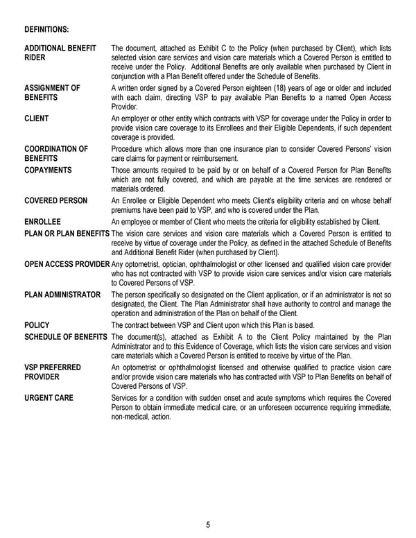 Certificate of Coverage - Page 6
