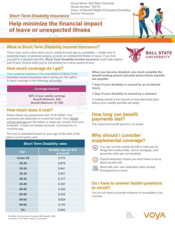 Short Term Disability Insurance Overview - Page 1