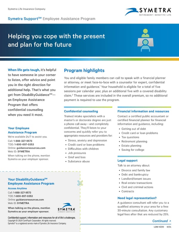 Symetra Support Employee Assistance Program Overview - Page 1