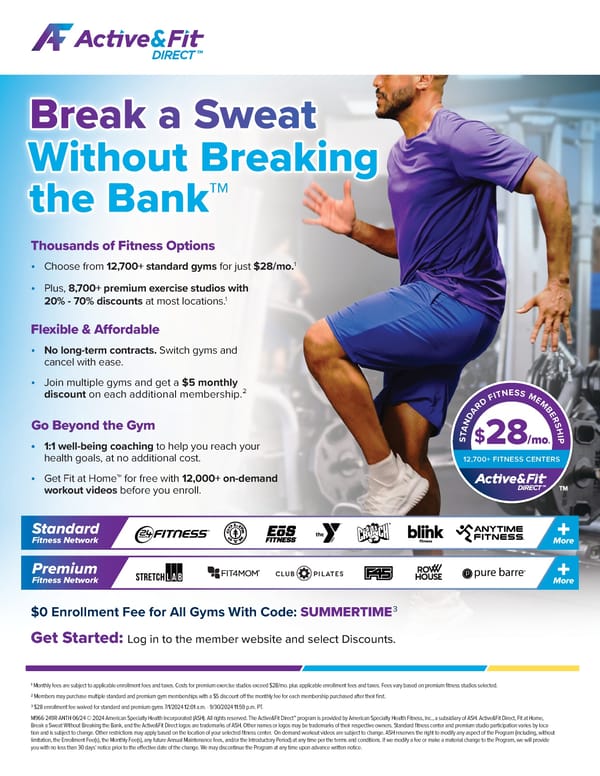 Active & Fit Direct: Affordable Gym Membership Options - Page 1