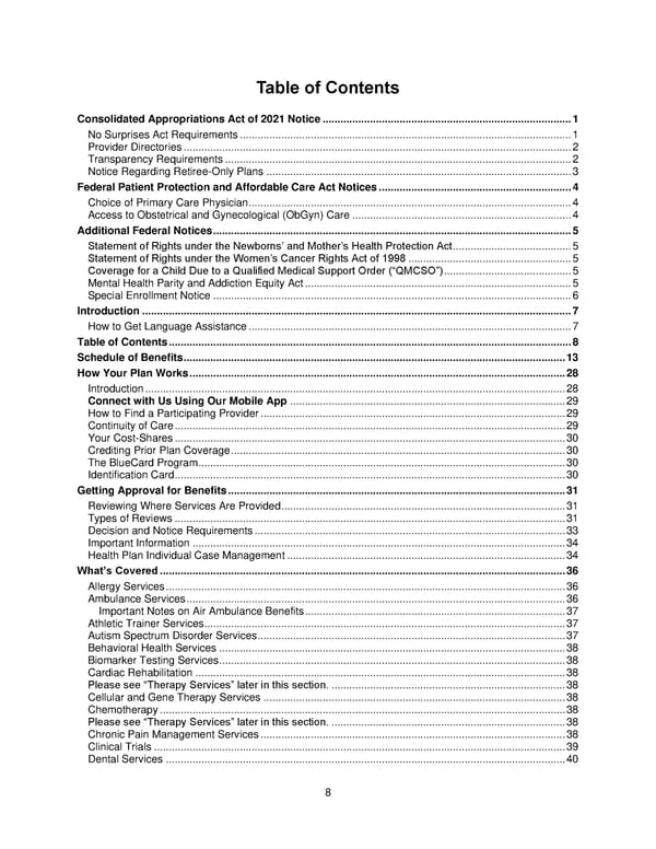 2025 Retiree Indemnity Plan Booklet - Page 9
