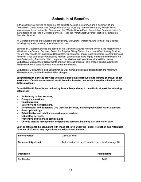 2025 Retiree Indemnity Plan Booklet - Page 14