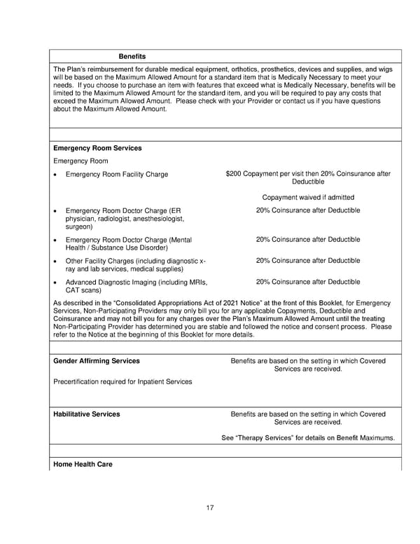 2025 Retiree Indemnity Plan Booklet - Page 18