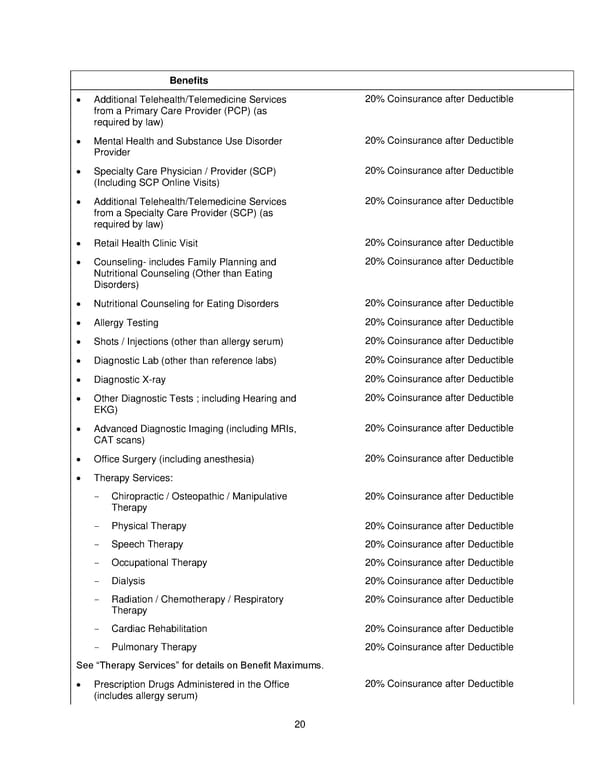 2025 Retiree Indemnity Plan Booklet - Page 21