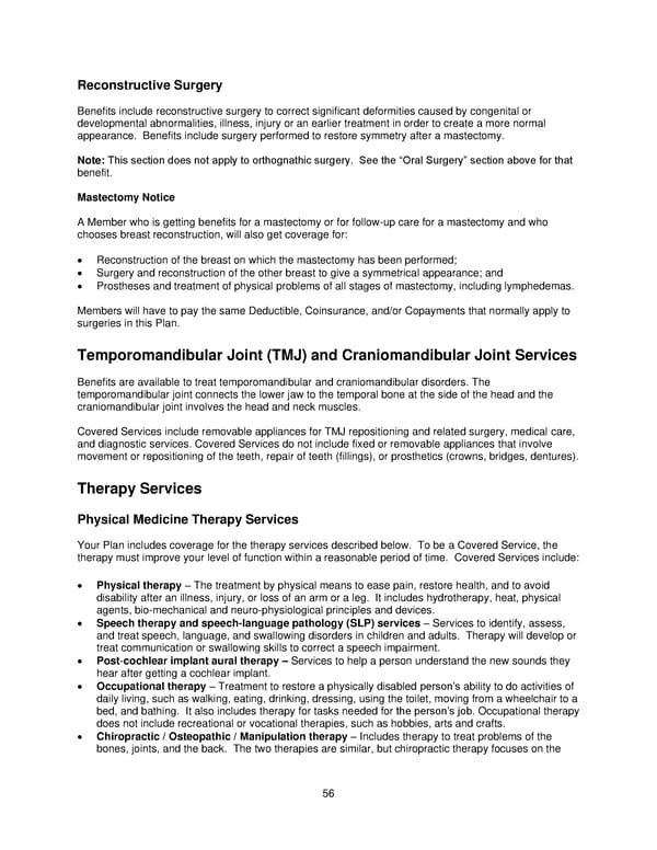 2025 Retiree Indemnity Plan Booklet - Page 57
