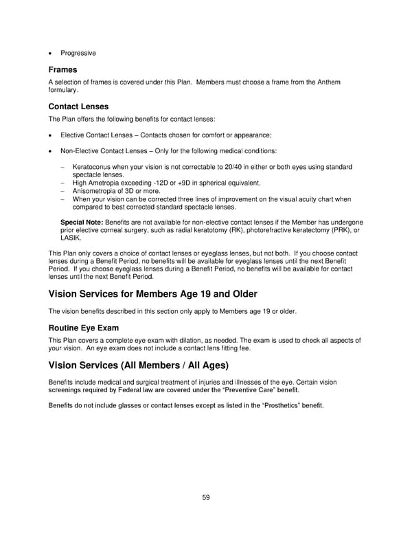 2025 Retiree Indemnity Plan Booklet - Page 60