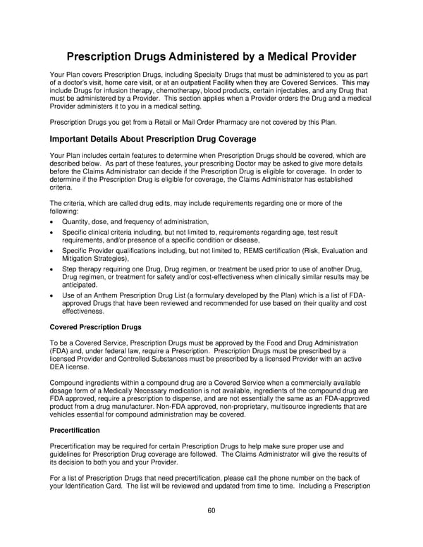 2025 Retiree Indemnity Plan Booklet - Page 61