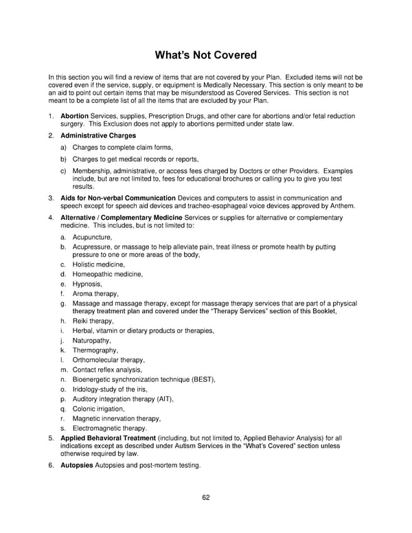 2025 Retiree Indemnity Plan Booklet - Page 63