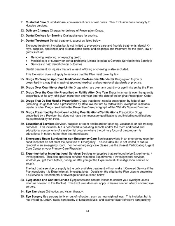 2025 Retiree Indemnity Plan Booklet - Page 65