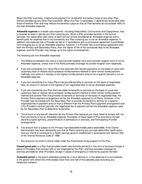 2025 Retiree Indemnity Plan Booklet - Page 79