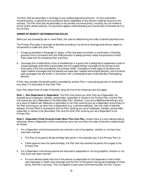 2025 Retiree Indemnity Plan Booklet - Page 80