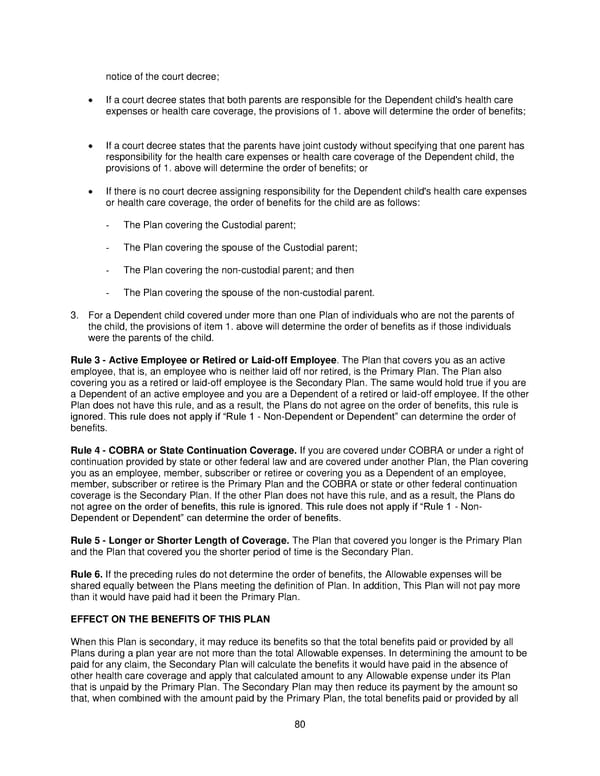 2025 Retiree Indemnity Plan Booklet - Page 81