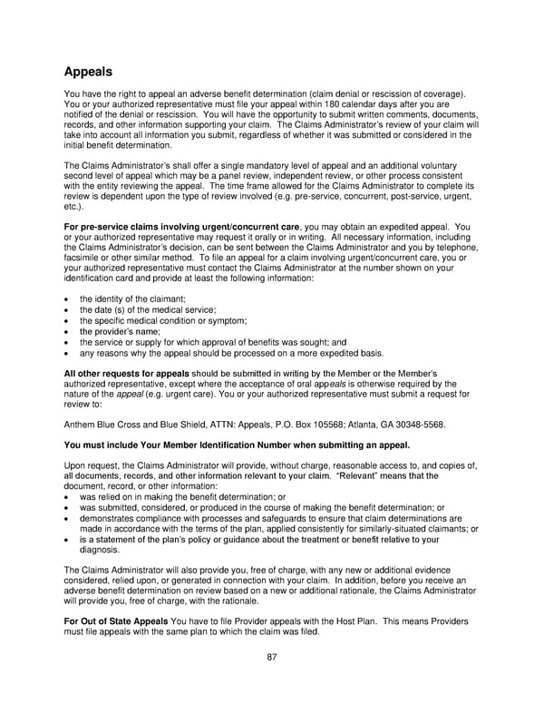 2025 Retiree Indemnity Plan Booklet - Page 88